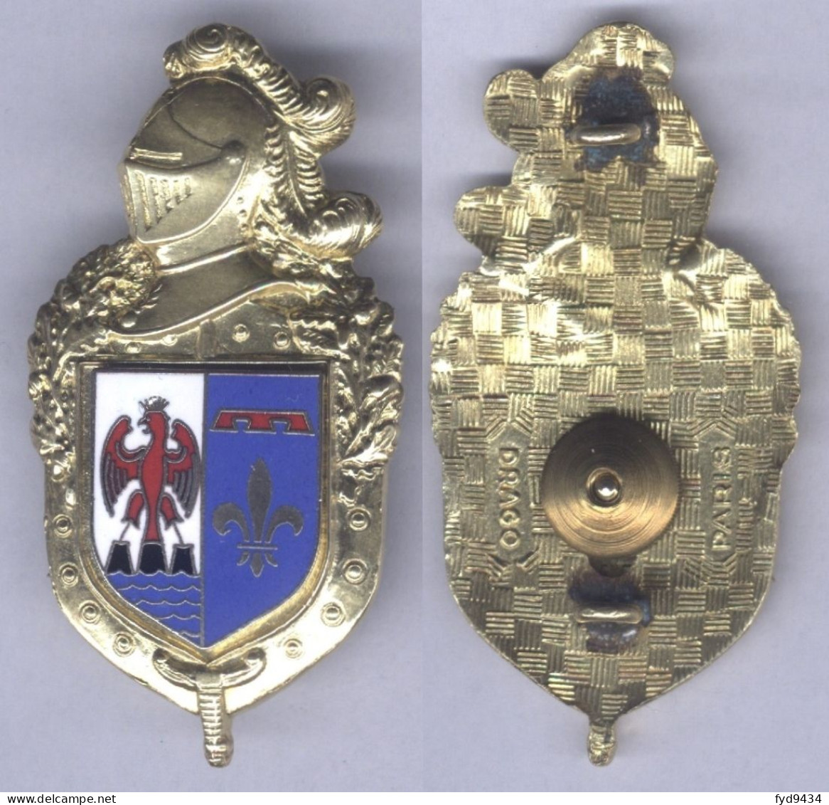 Insigne De La Compagnie De Circulation Routière De Gendramerie De Provence Côte D'Azur ( Fleur De Lys Argentée ) - Polizei