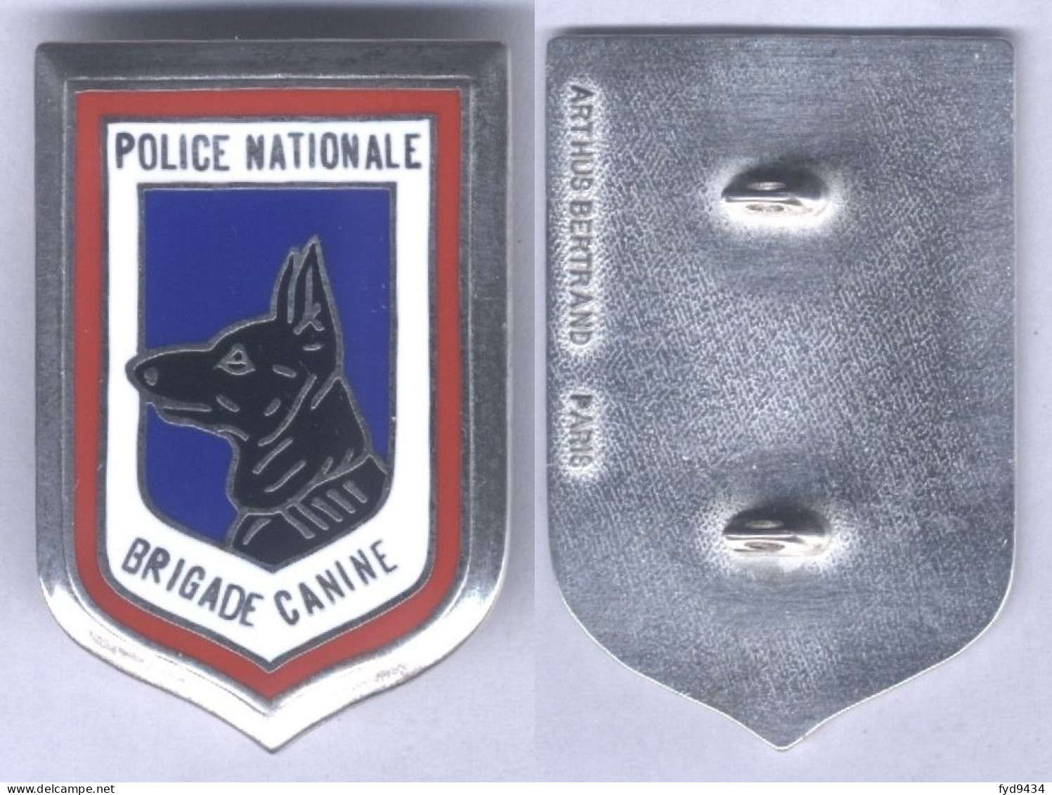 Insigne De La Brigade Canine De La Police Nationale - Polizei