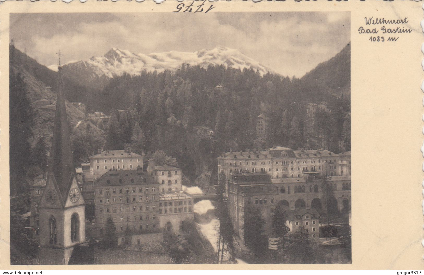 D8815) BAD GASTEIN - Weltkurort - KIRCHE U. Häuser Im Vordergrund ALT - Bad Gastein