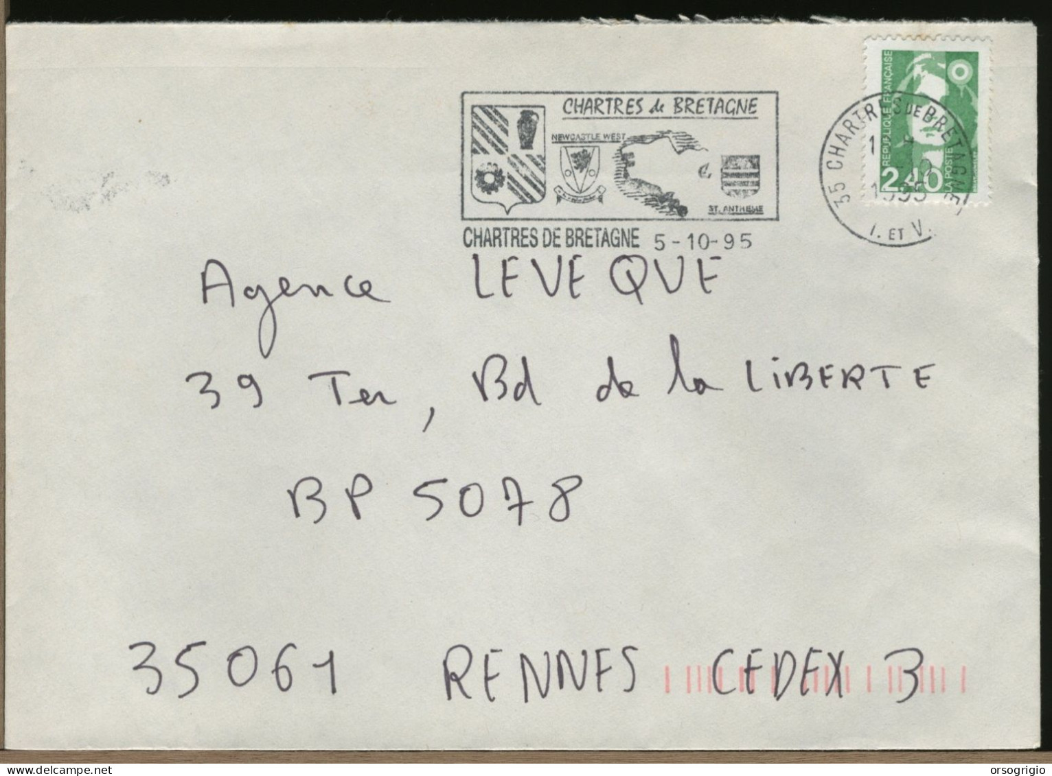 FRANCE FRANCIA -  CHARTRES De Bretagne - Briefe U. Dokumente