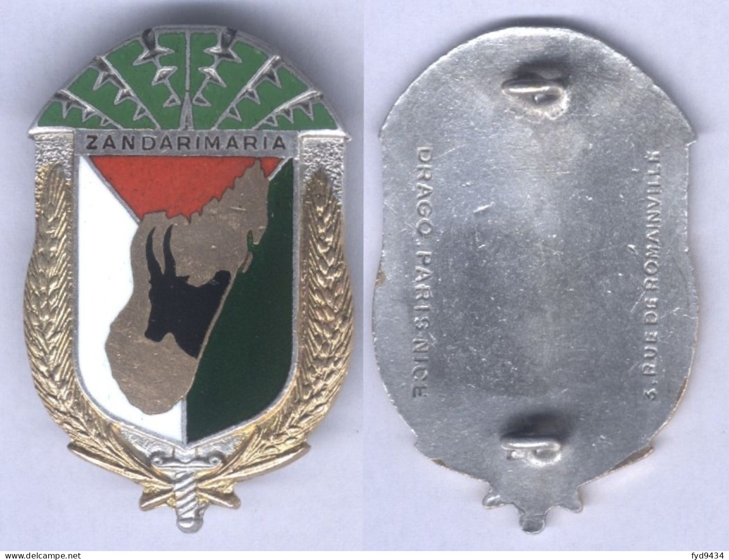 Insigne Zandarimaria ( Gendarmerie ) De Madagascar - Polizei