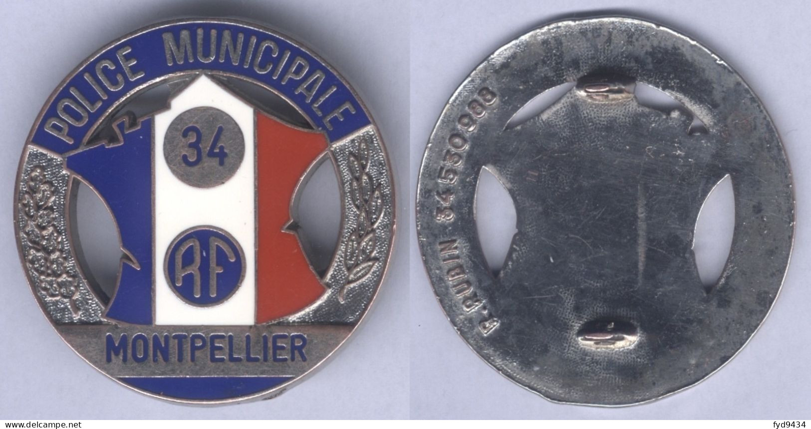 Insigne De La Police Municipale De Montpellier - Polizei