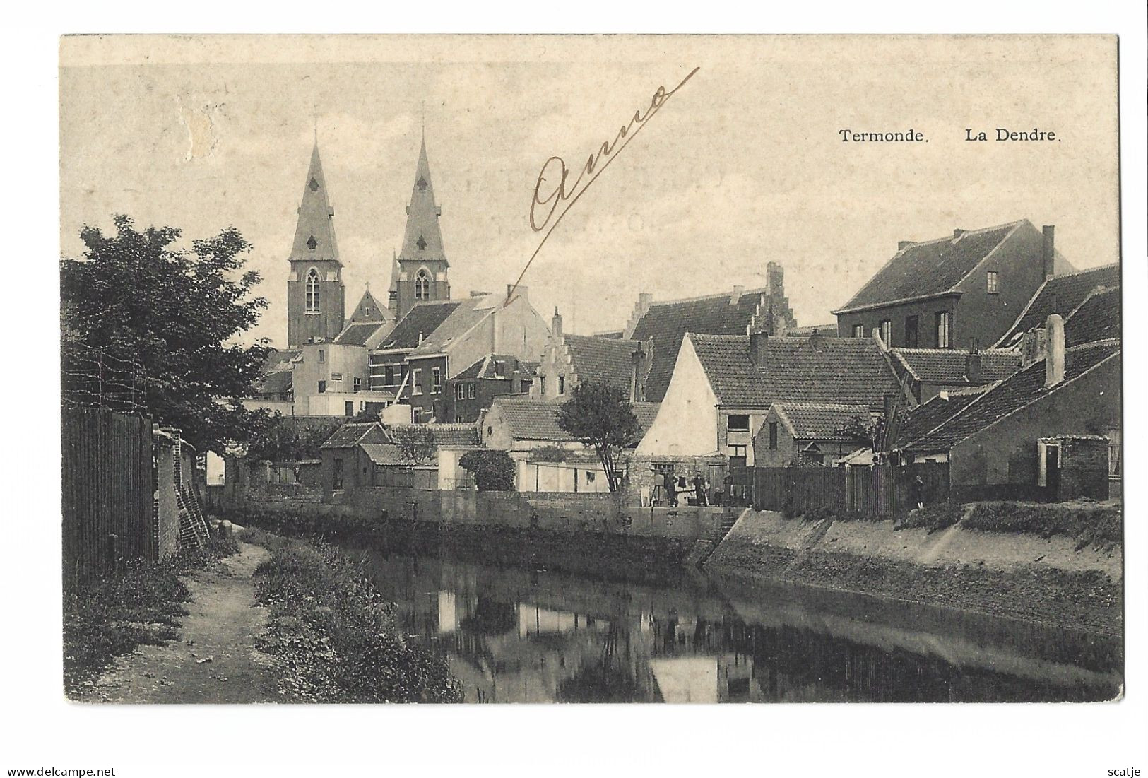 Termonde.   -   La Dendre.   -   1908   Naar   Louvain - Dendermonde