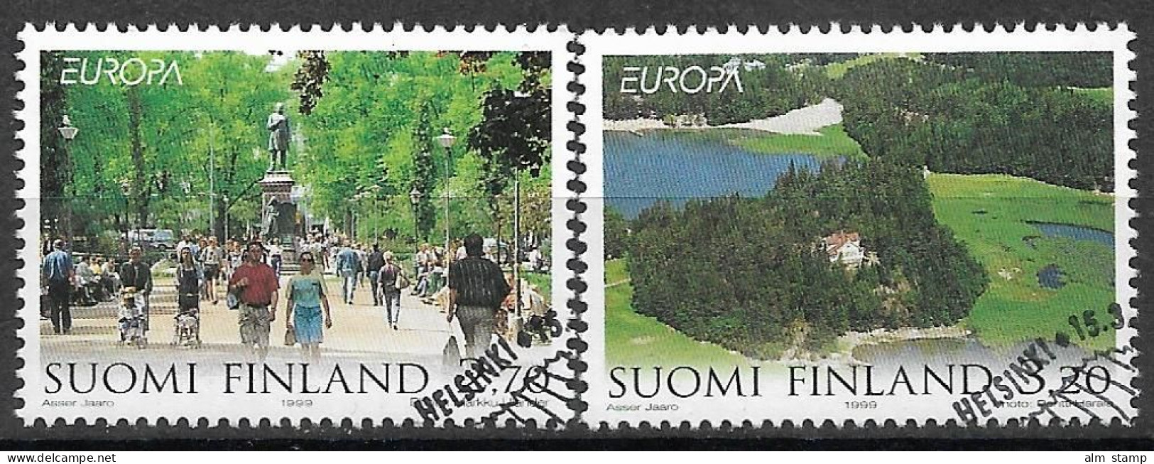 1999 Finnland   Mi. 1474-5  Used   Europa: Natur- Und Nationalparks - 1999