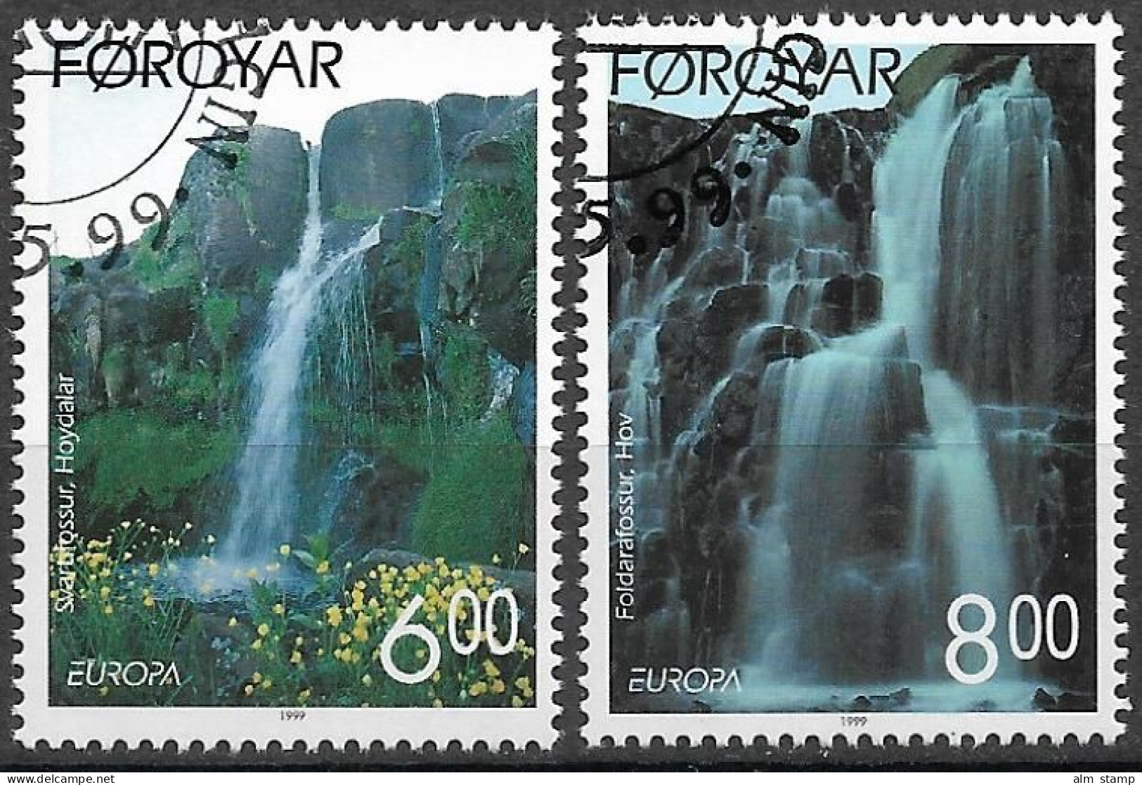 1999 Färöer Mi.354-5 Used  Europa: Natur- Und Nationalparks - 1999