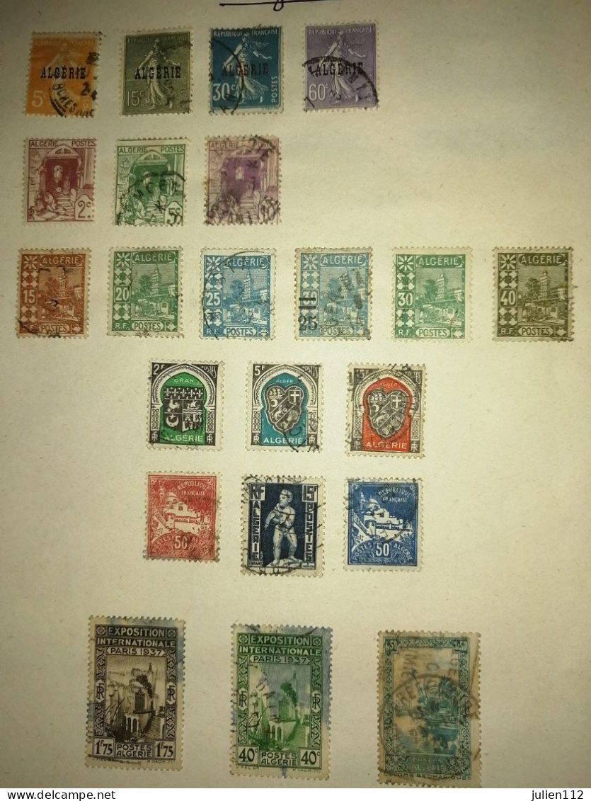 Timbres Algérie - Oblitérés