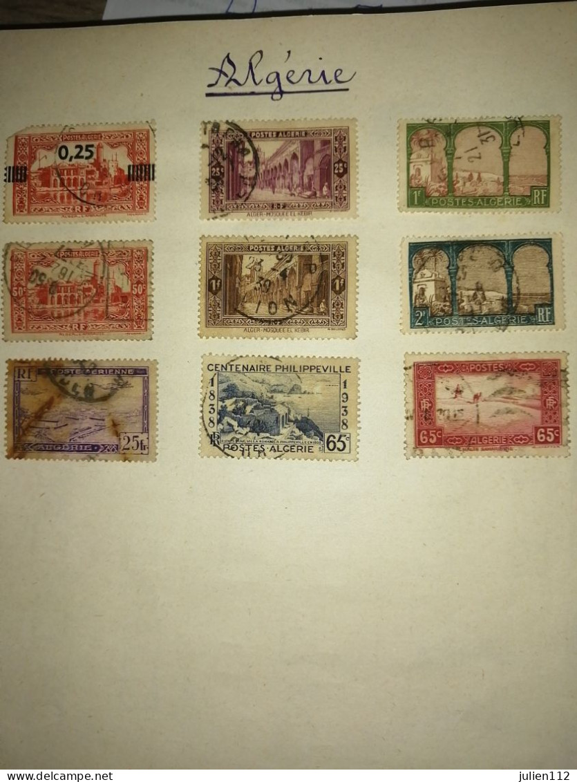 Timbres Algérie - Oblitérés