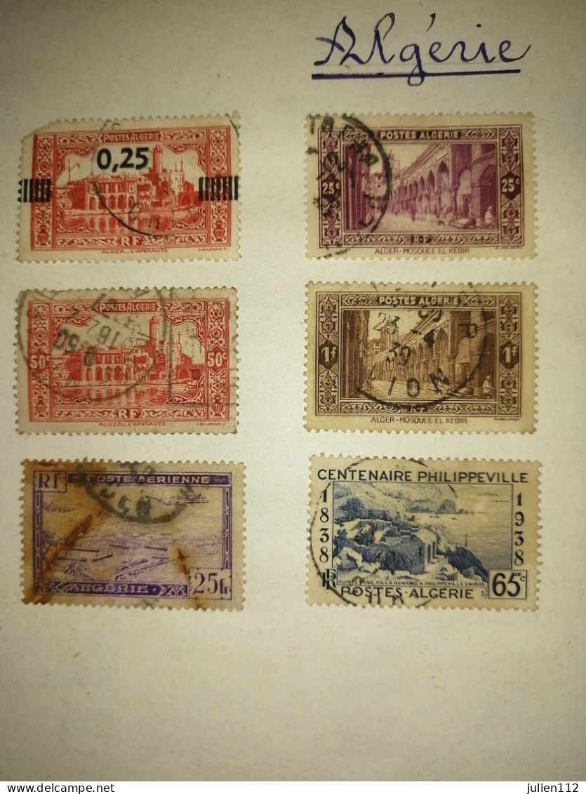 Timbres Algérie - Oblitérés