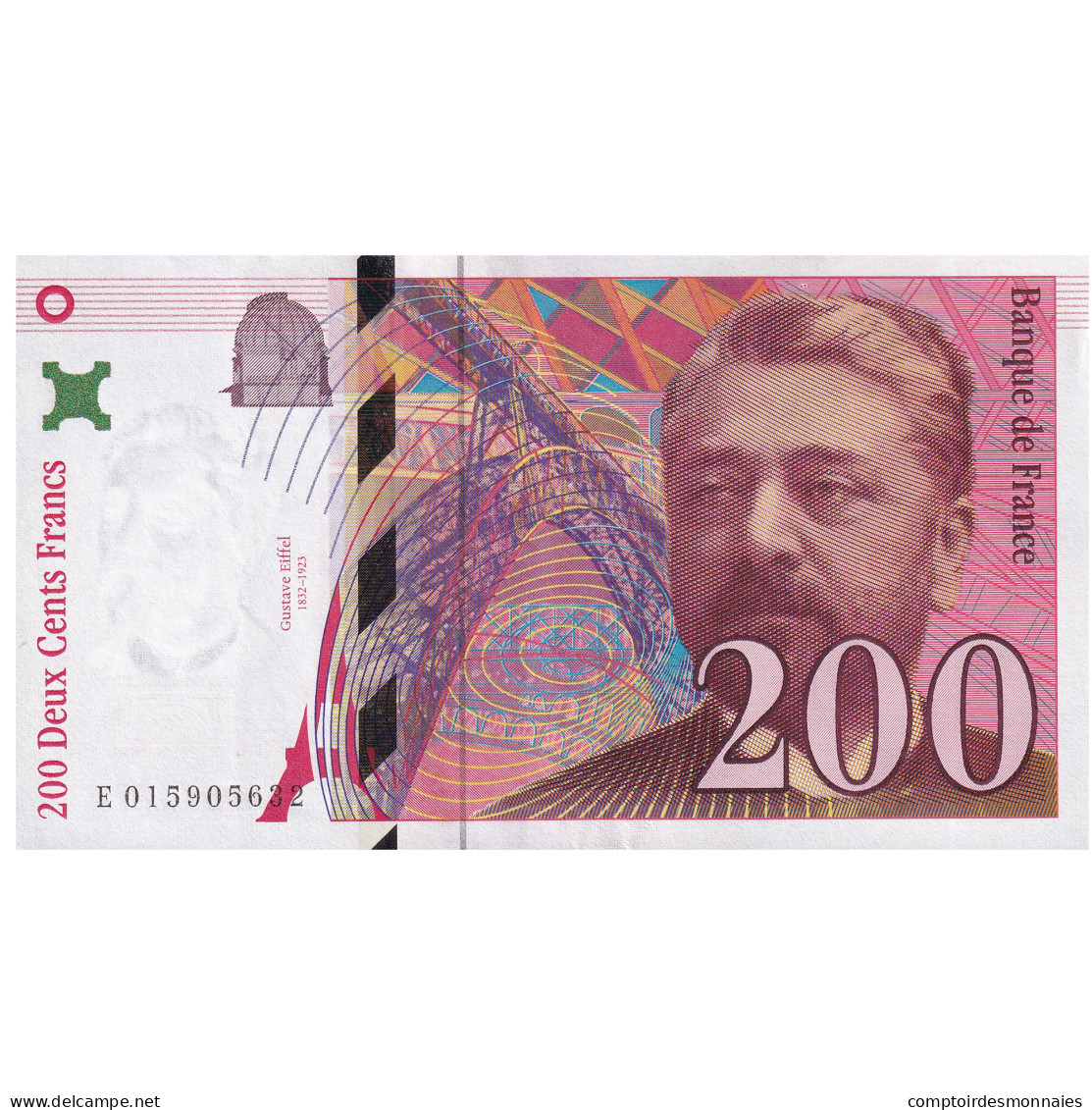 France, 200 Francs, Eiffel, 1996, E.015, SUP, Fayette:75.2, KM:159a - 200 F 1995-1999 ''Eiffel''