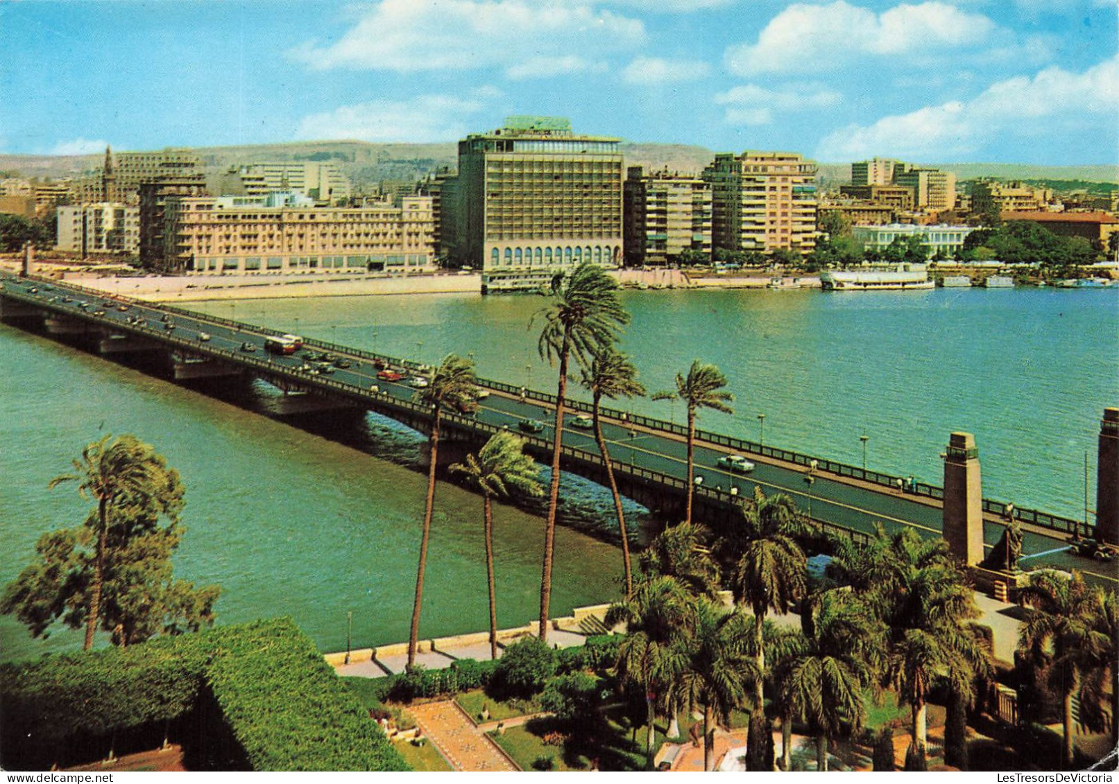 EGYPTE - Le Caire - Pont El-Tahrir Et Les Hôtels Shepheards Et Semiramis - Carte Postale - Cairo