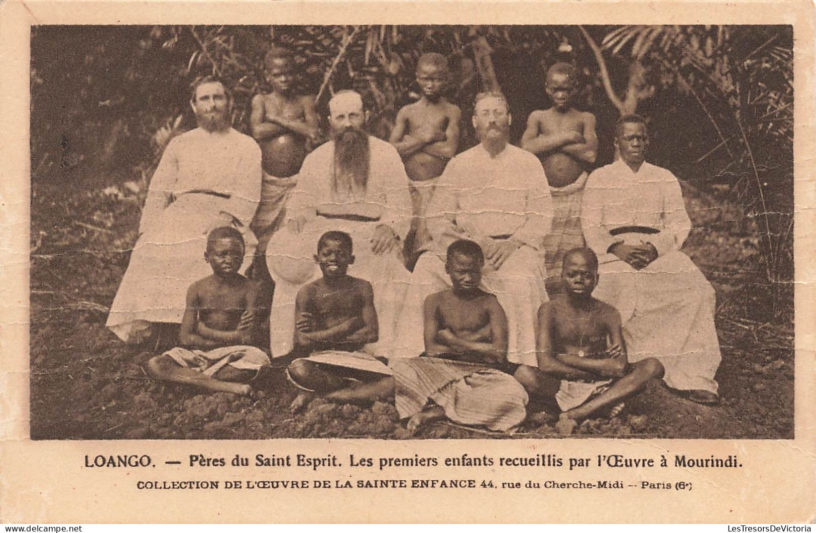 CONGO - Loango - Père Du Saint Esprit - Les Premiers Enfants Receuillis Par L'Oeuvre à Mourindi - Carte Postale Ancienne - French Congo