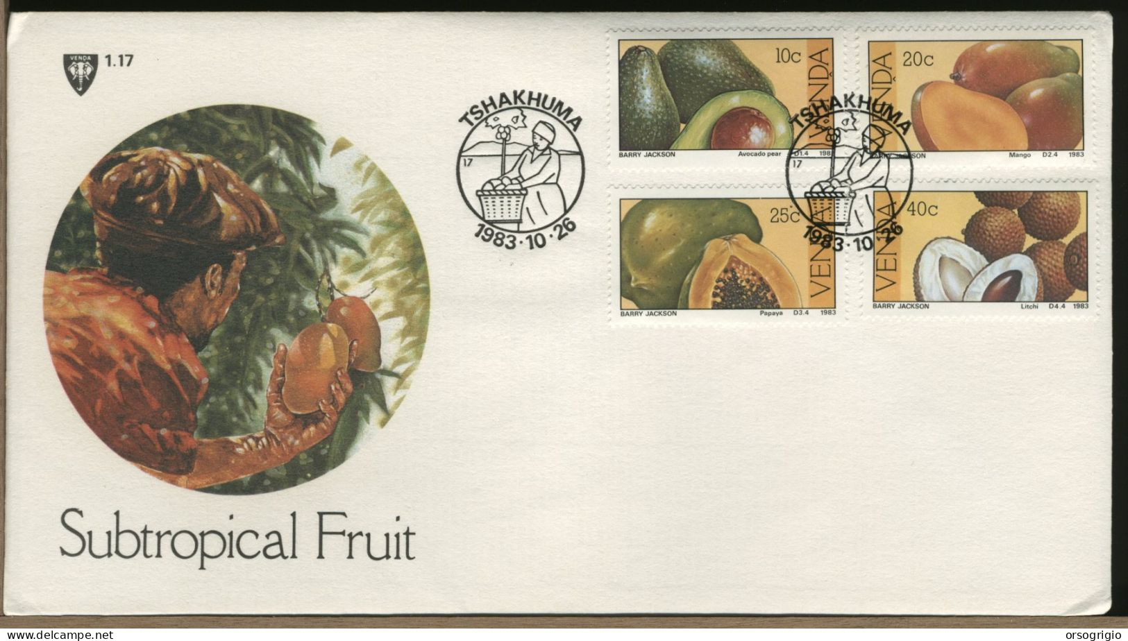 VENDA  -  FDC 1983 -  SUBTROPICAL FRUIT - Venda