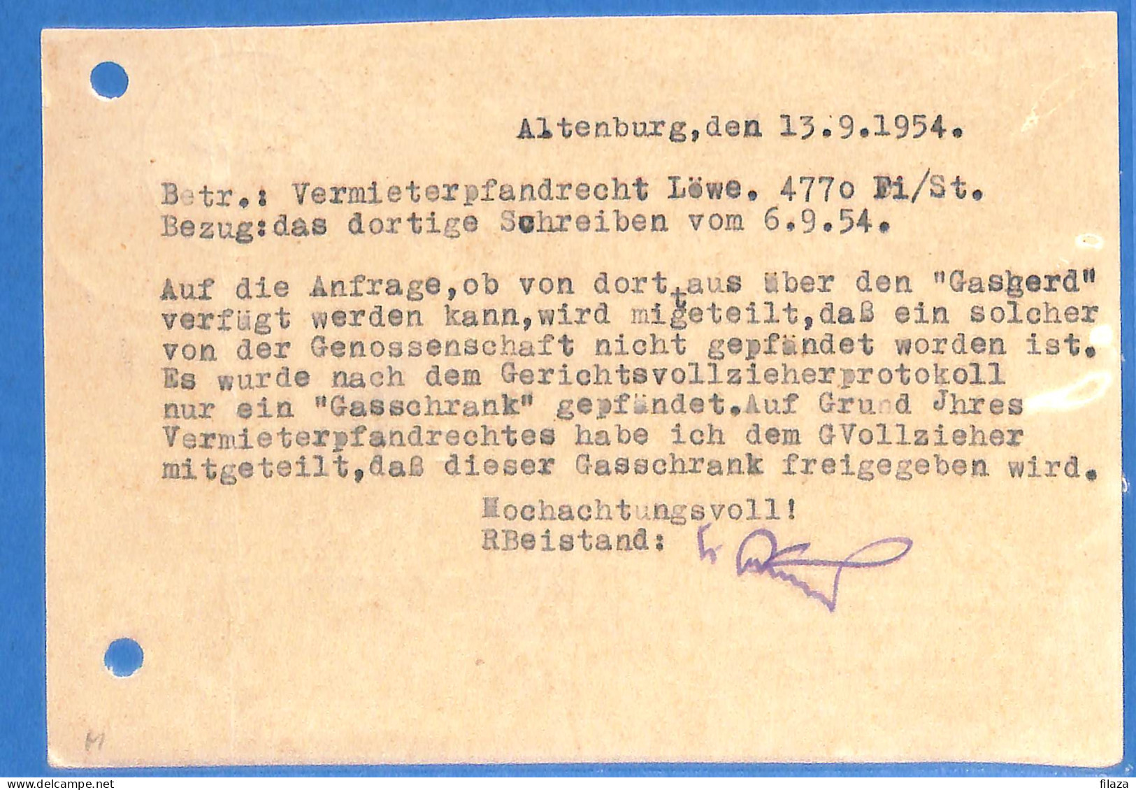 Allemagne DDR - 1954 - Carte Postale De Altenburg - G25357 - Covers & Documents