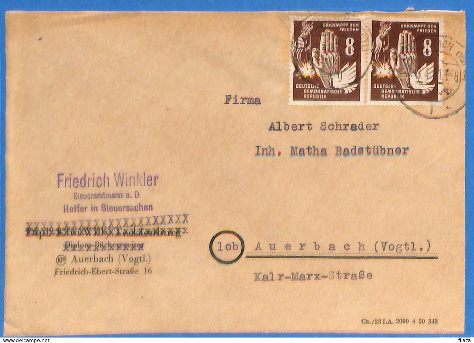 Allemagne DDR - 1951 - Lettre De Auerbach - G25413 - Covers & Documents