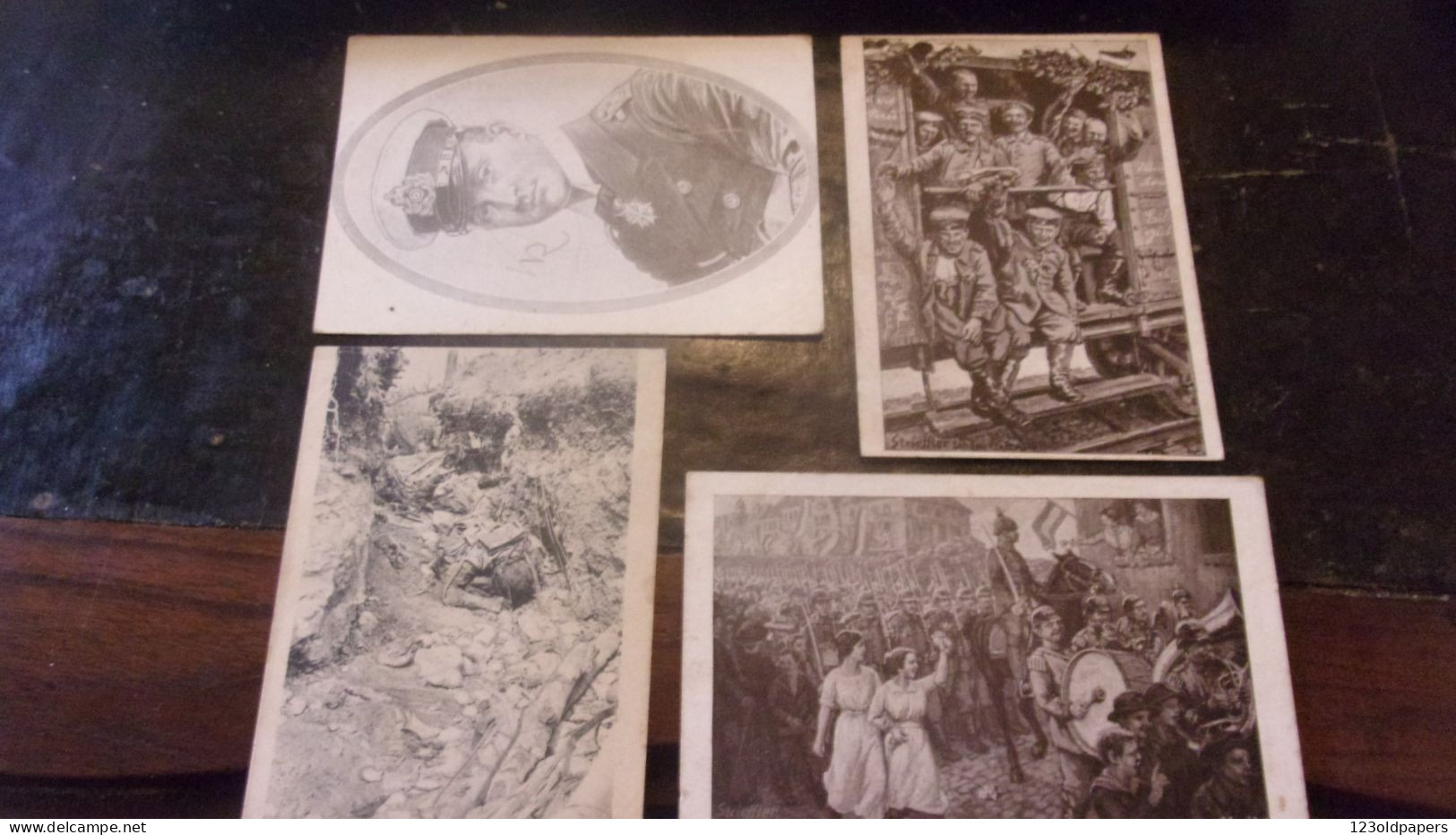 WWI LOT 4 CPA GUERRE 14 ALLEMAGNE ILLUSTRATEUR INVALIDENDANK - Altri & Non Classificati