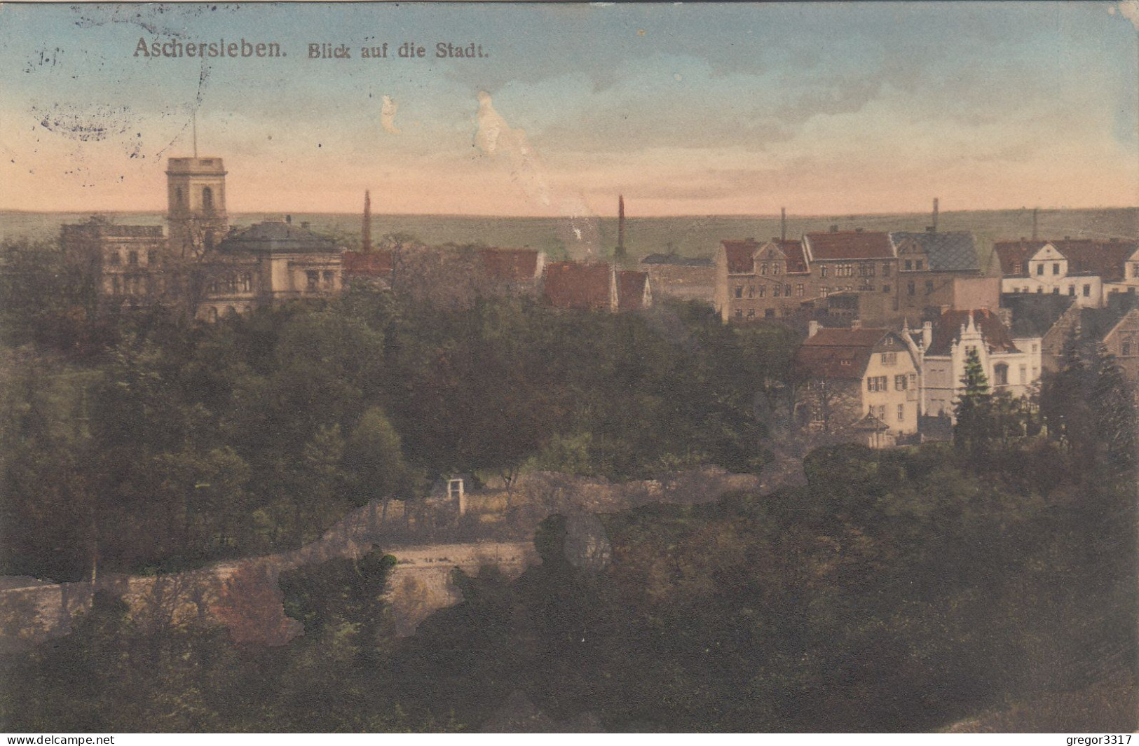 D8859) ASCHERSLEBEN - Blick Auf Die Stadt - 1914 - Aschersleben