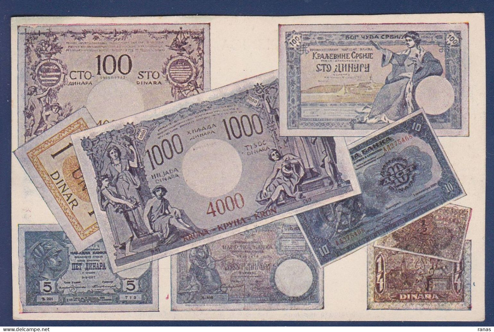 CPA Billet De Banque Banknote Non Circulé Croatie Croatia - Monnaies (représentations)