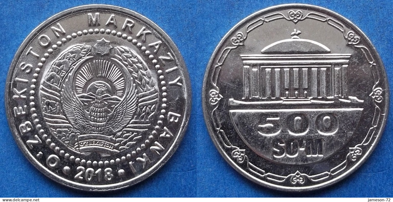 UZBEKISTAN - 500 Som 2018 "Palace Of Conventions In Tashkent" KM# 39 Independent Republic (1991) - Edelweiss Coins - Uzbenisktán