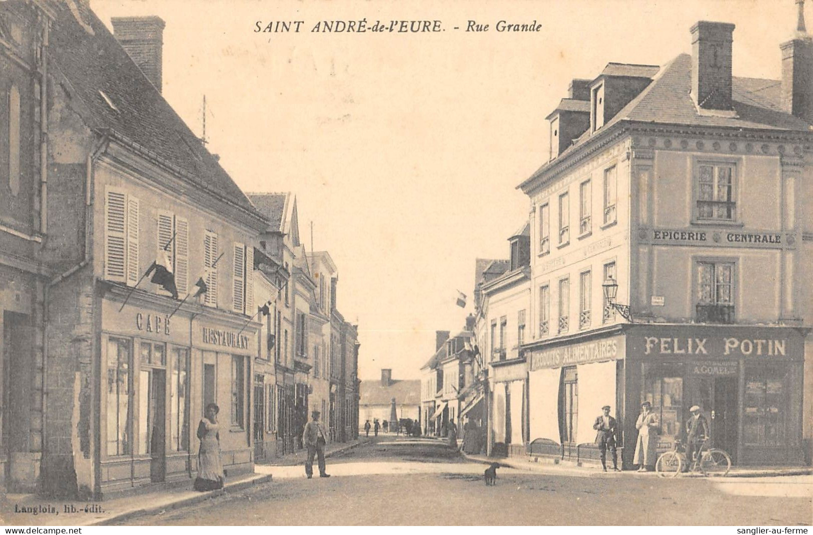 CPA 27 SAINT ANDRE DE L'EURE / RUE GRANDE - Altri & Non Classificati