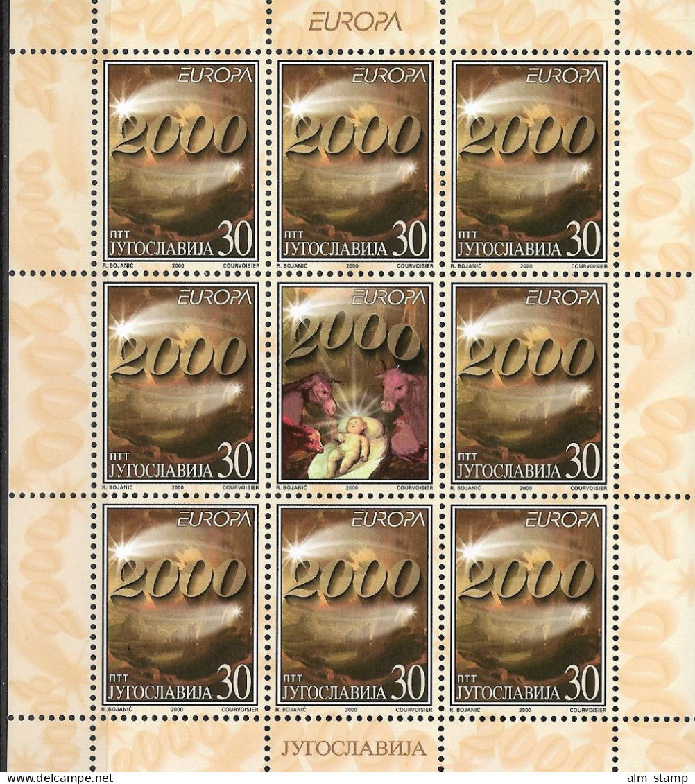 2000 Jugoslawien  Mi. 2975-6 **MNH  EUROPA - 2000