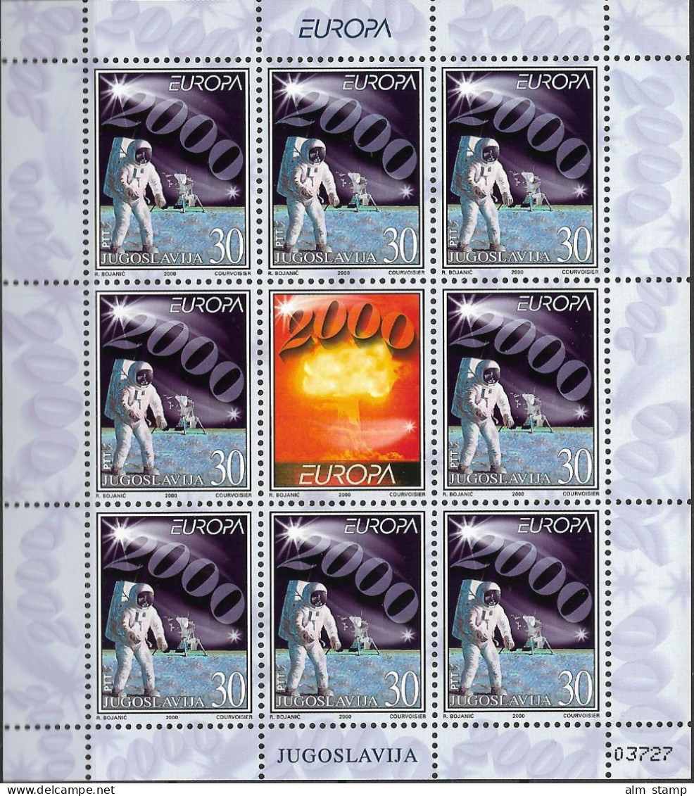 2000 Jugoslawien  Mi. 2975-6 **MNH  EUROPA - 2000