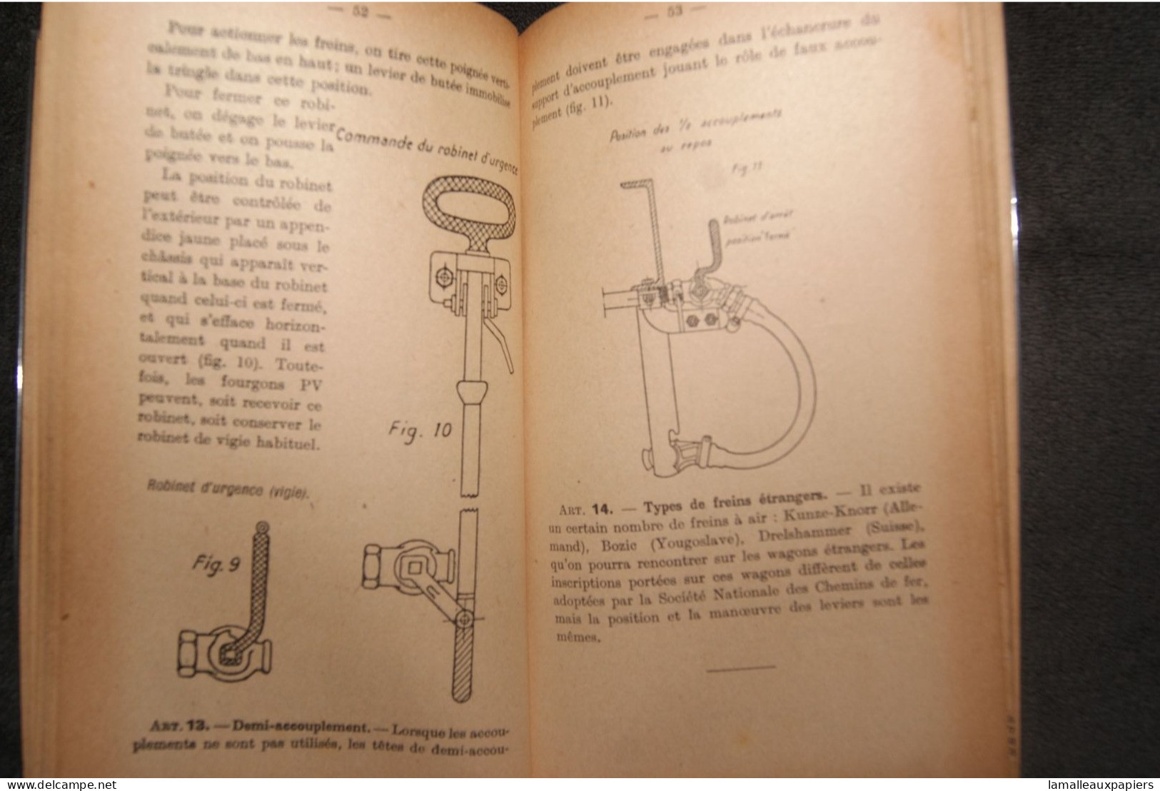 SNCF Instruction Sur Le Freinage Des Trains (1943) - Railway & Tramway