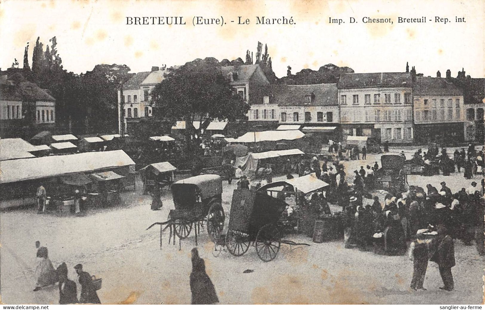 CPA 27 BRETEUIL / LE MARCHE / Cliché Rare - Breteuil