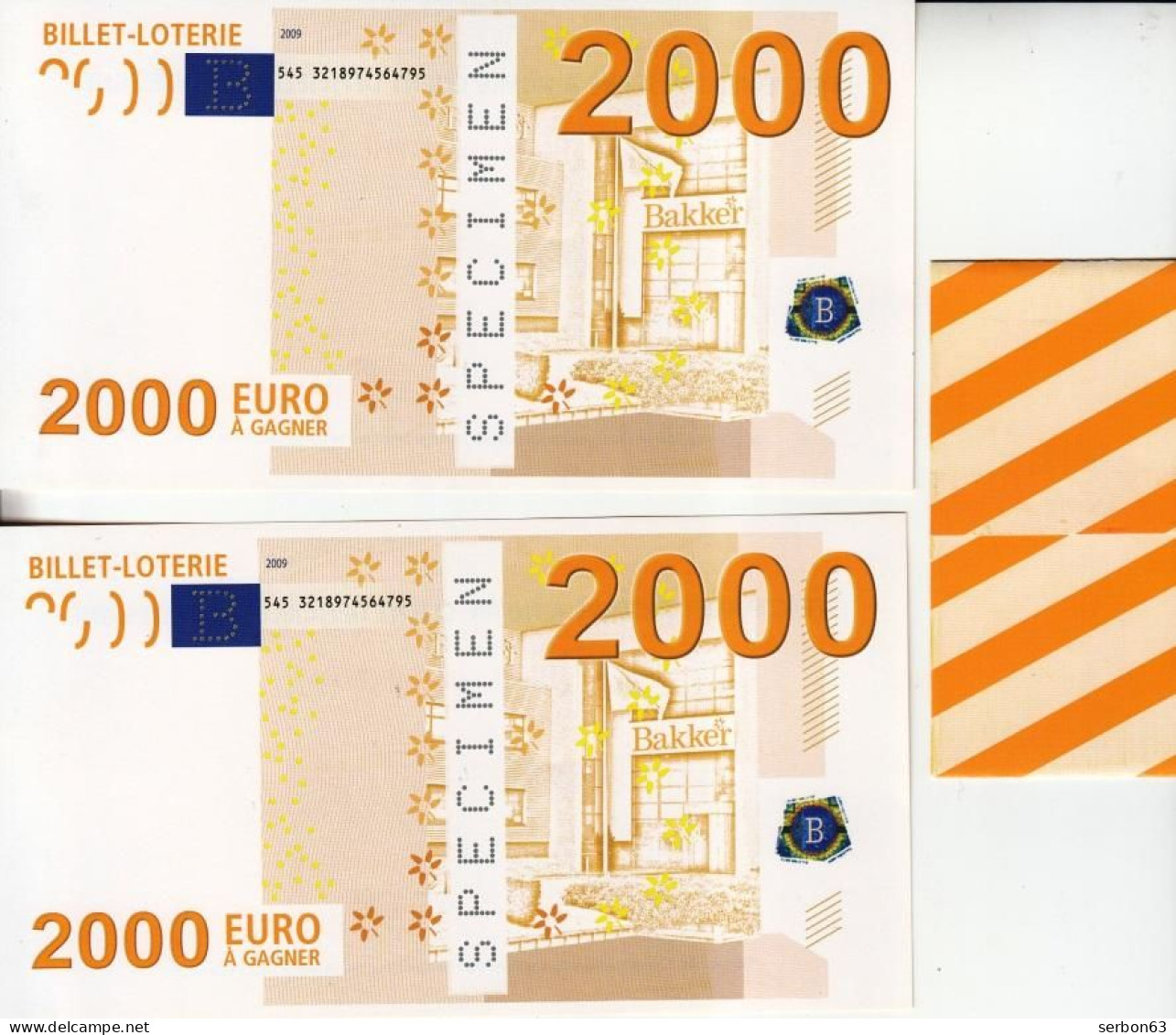 4 SPÉCIMEN 2009 VRAIE FAUSSE MONNAIE 2000 EURO SANS VALEUR DOCUMENT FICTIF NEUF AVEC BRACELET 165X9cm - Fiktive & Specimen