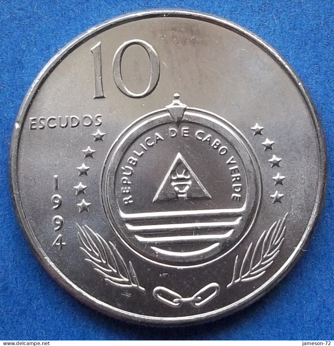 CAPE VERDE - 10 Escudos 1994 "Lingua De Vaca" KM# 32 Independent Republic (1975) - Edelweiss Coins - Cap Verde