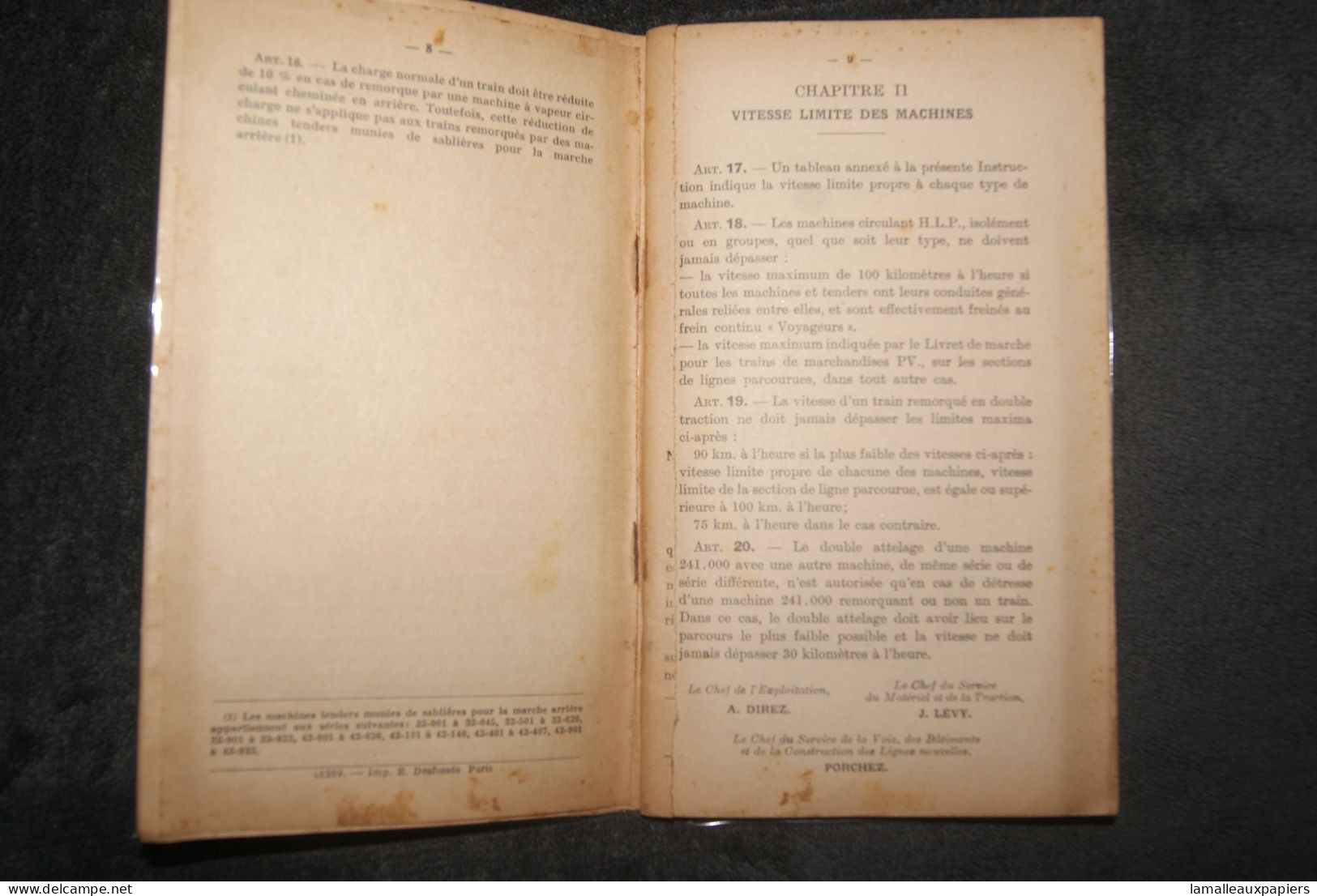 SNCF Instruction Sur La Charge Des Trains (1943) - Ferrocarril & Tranvías