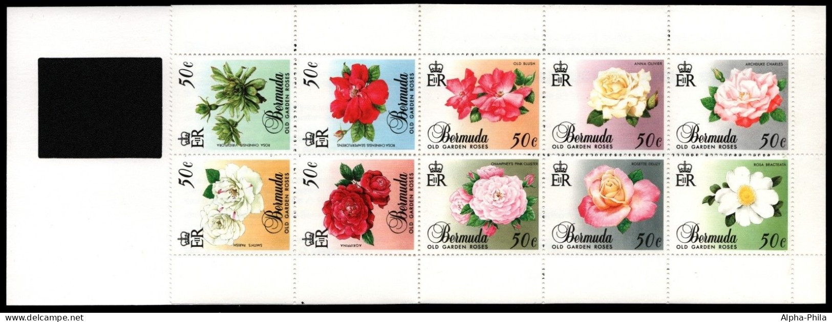 Bermuda 1989 - Mi-Nr. 555-564 ** - MNH - Markenheft - Rosen / Roses - Bermuda