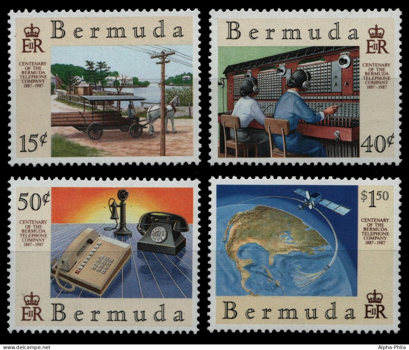 Bermuda 1987 - Mi-Nr. 517-520 ** - MNH - Telefon - Bermuda