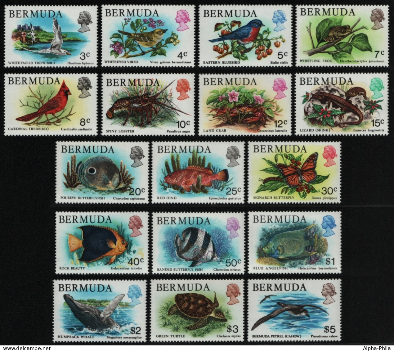 Bermuda 1978 - Mi-Nr. 352-368 ** - MNH - Fauna (II) - Bermuda