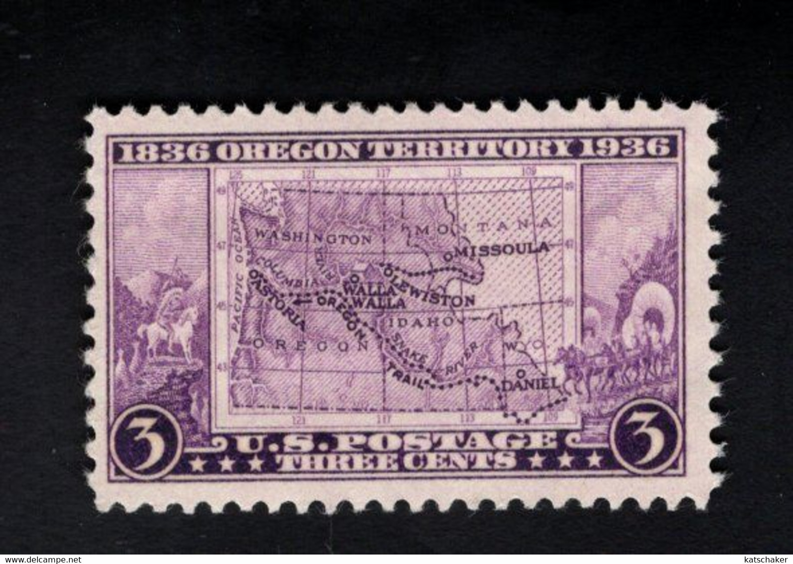 205583258  1936 SCOTT 783 (XX) POSTFRIS MINT NEVER HINGED  - Oregon Territory Map - Nuevos