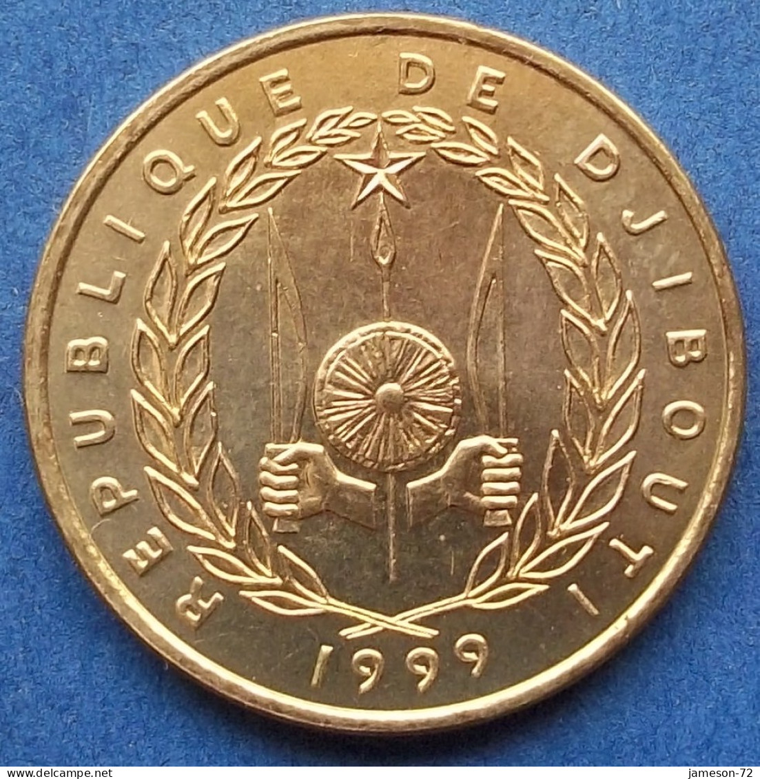 DJIBUTI - 10 Francs 1999 "Boats On Water" KM# 23 Republic, Standard Coinage - Edelweiss Coins - Dschibuti