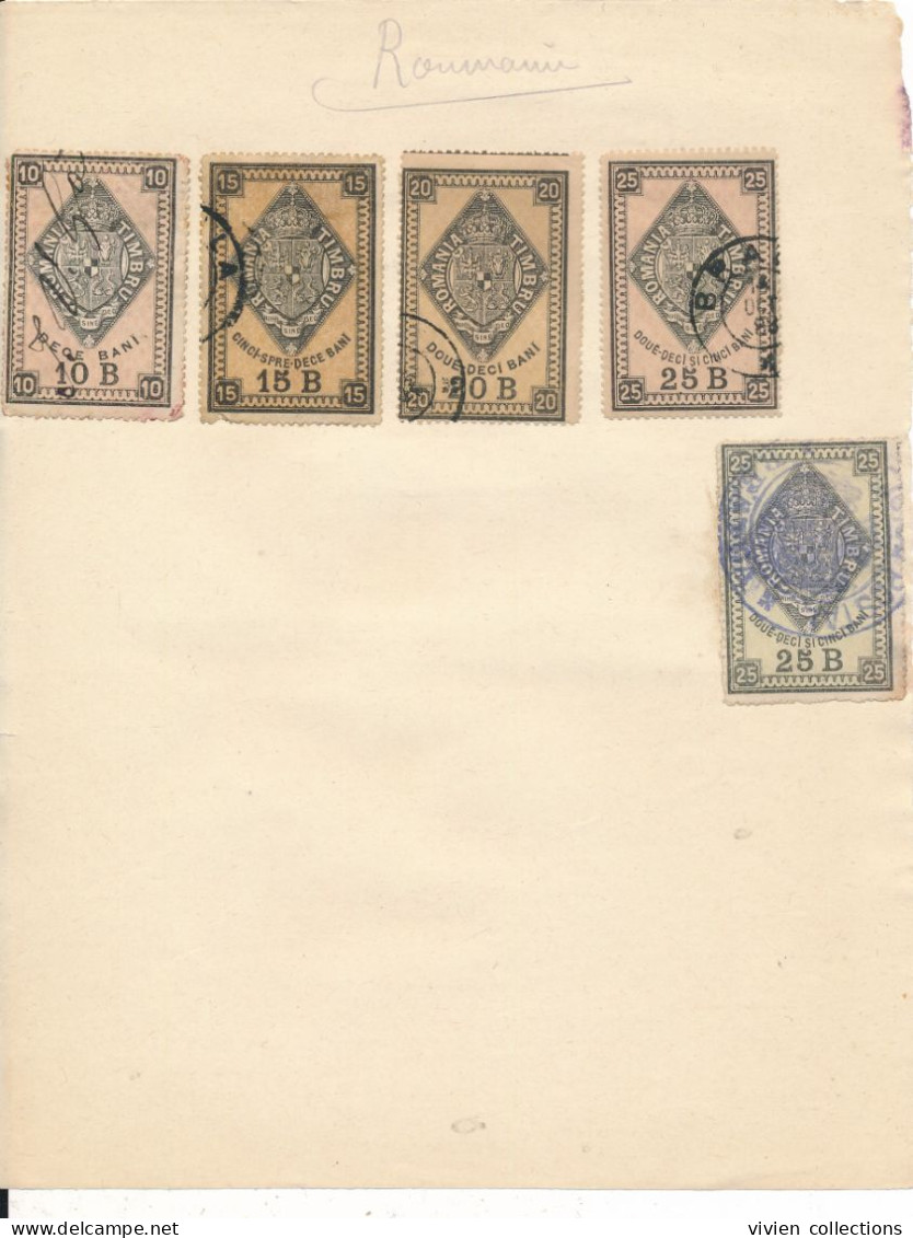 Roumanie Timbres Fiscaux - Fiscales