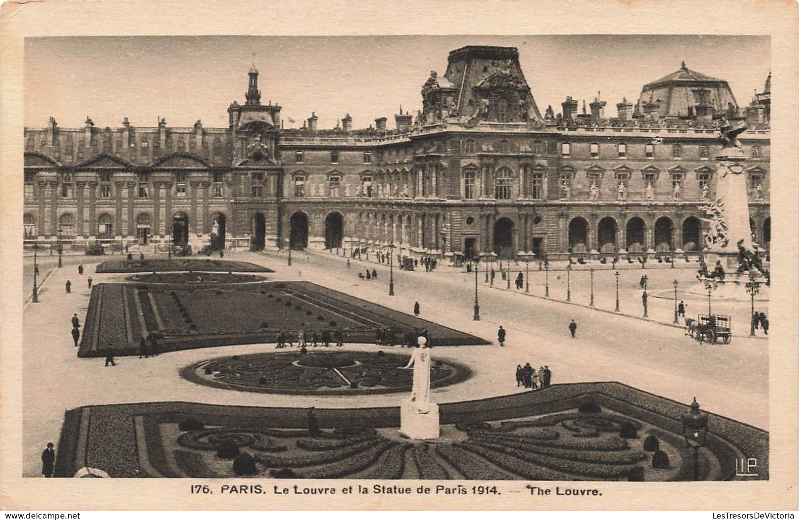 FRANCE - Paris - Le Louvre Et La Statue De Paris 1914 - Animé  - Carte Postale Ancienne - Louvre