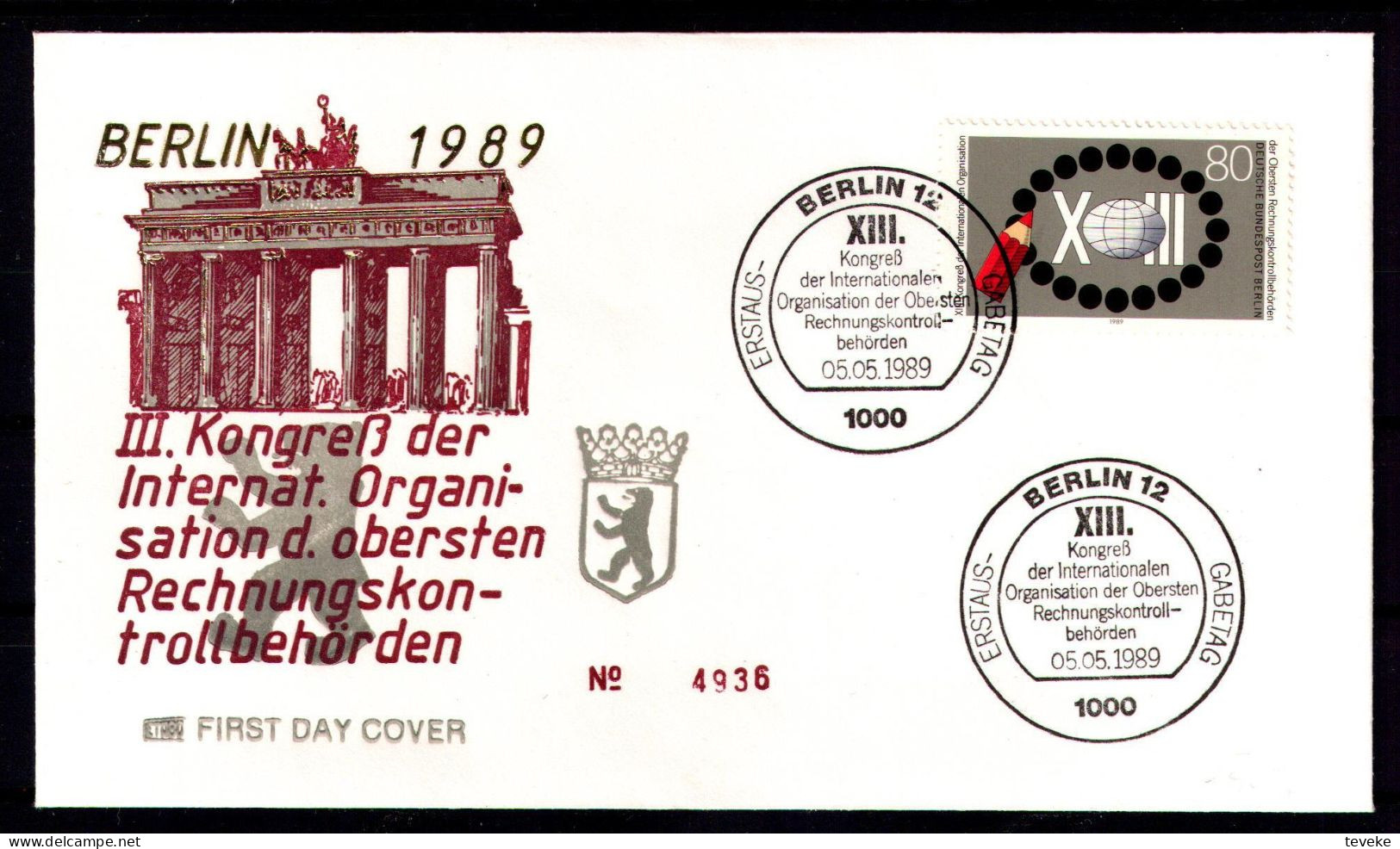 BERLIN 1989 - Michel Nr. 843 FDC - 1981-1990