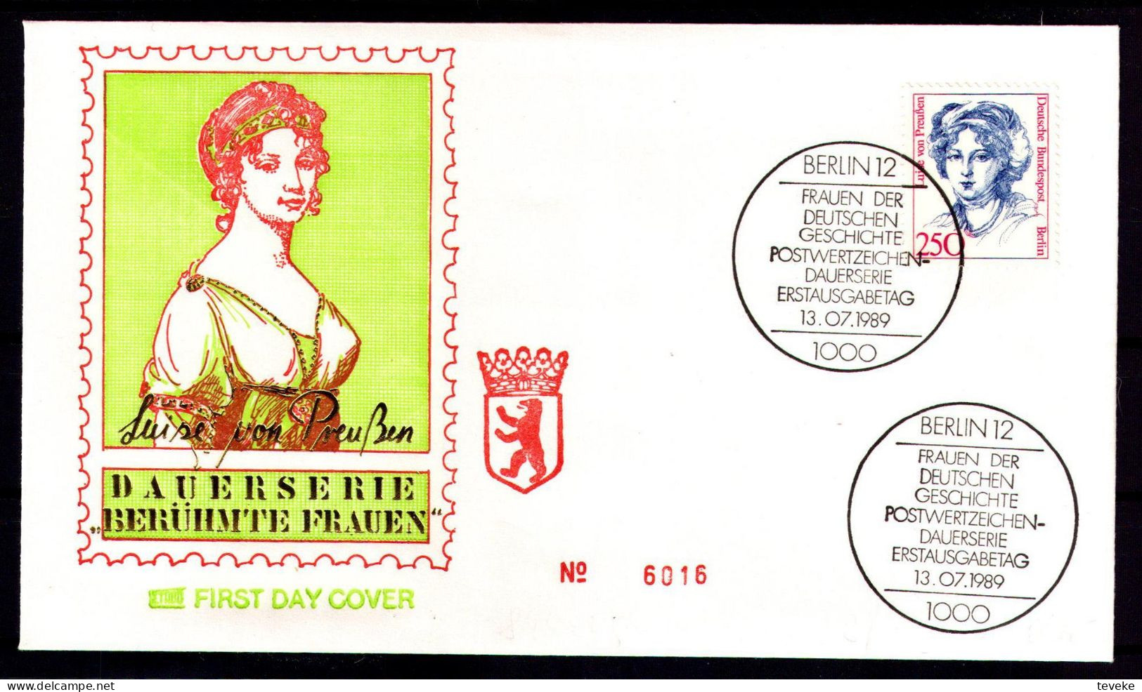 BERLIN 1989 - Michel Nr. 844/845 FDC - Frauen Der Deutschen Geschichte - 1981-1990