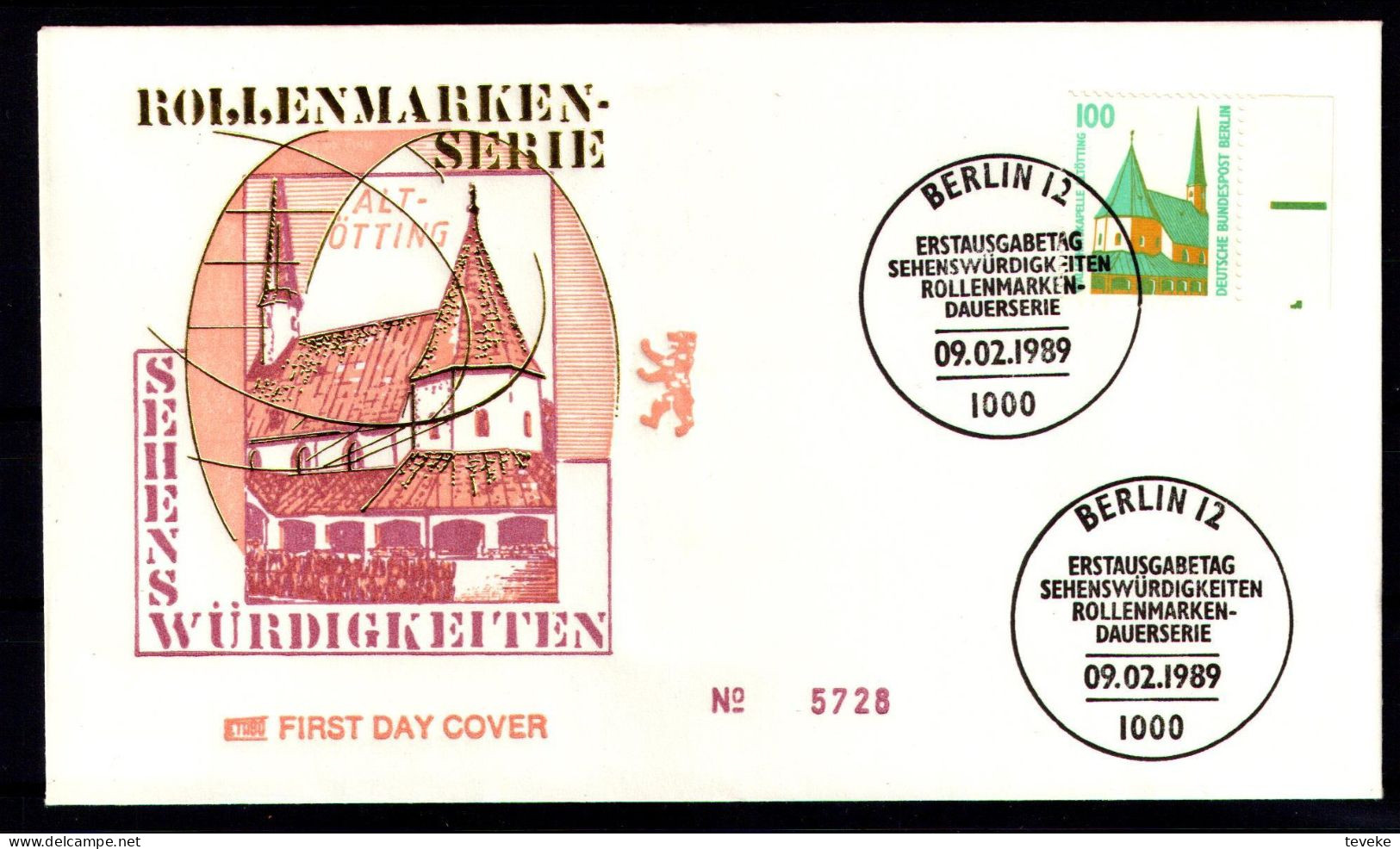 BERLIN 1989 - Michel Nr. 834A/835A FDC - Sehenswürdigkeiten - 1981-1990