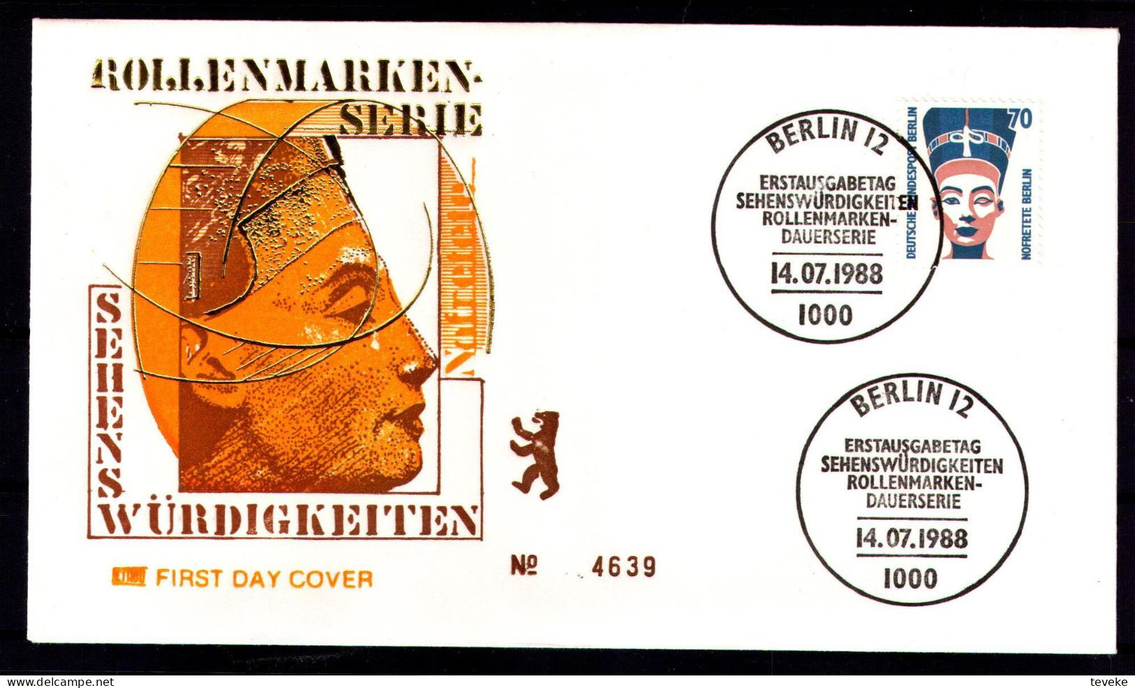 BERLIN 1988 - Michel Nr. 814/815 FDC - Sehenswürtigkeiten  - 1981-1990