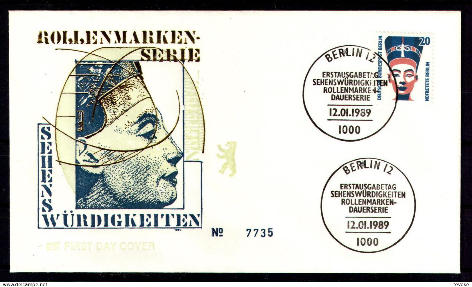 BERLIN 1989 - Michel Nr. 831/832 FDC - Sehenswürdigkeiten - 1981-1990