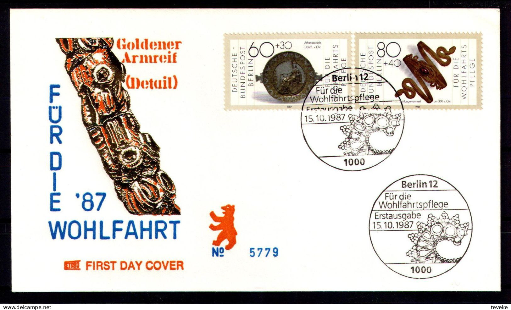 BERLIN 1987 - Michel Nr. 789/792 FDC - Wohlfahrt - Gold- Und Silberschmiedekunst - 1981-1990