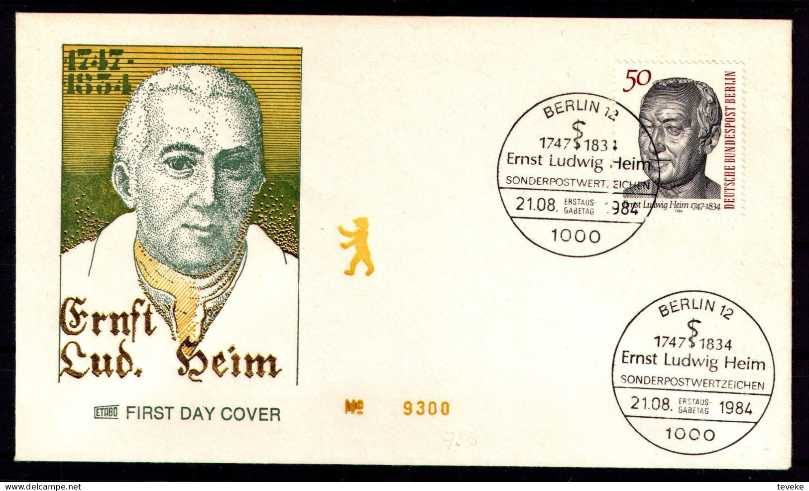 BERLIN 1984 - Michel Nr. 719 FDC - Dr. Erich Klausener - 1981-1990