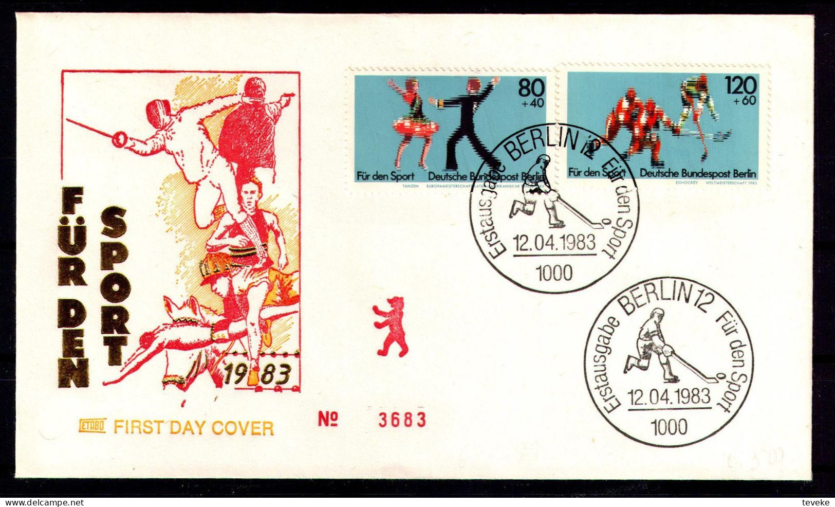 BERLIN 1983 - Michel Nr. 698/699 FDC - Sporthilfe  - 1981-1990