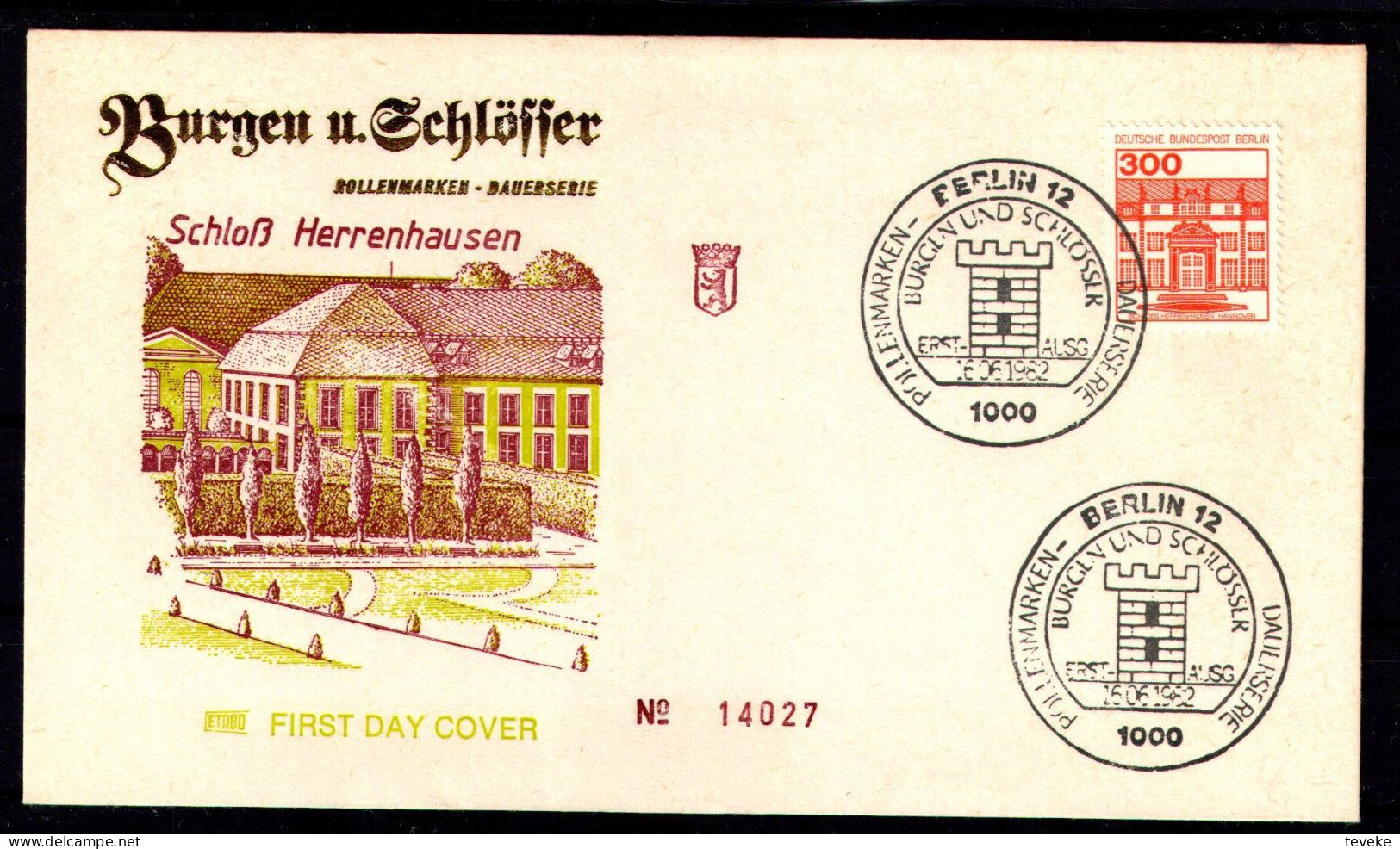 BERLIN 1982 - Michel Nr. 677A FDC - Burgen Und Schlösser - 1981-1990
