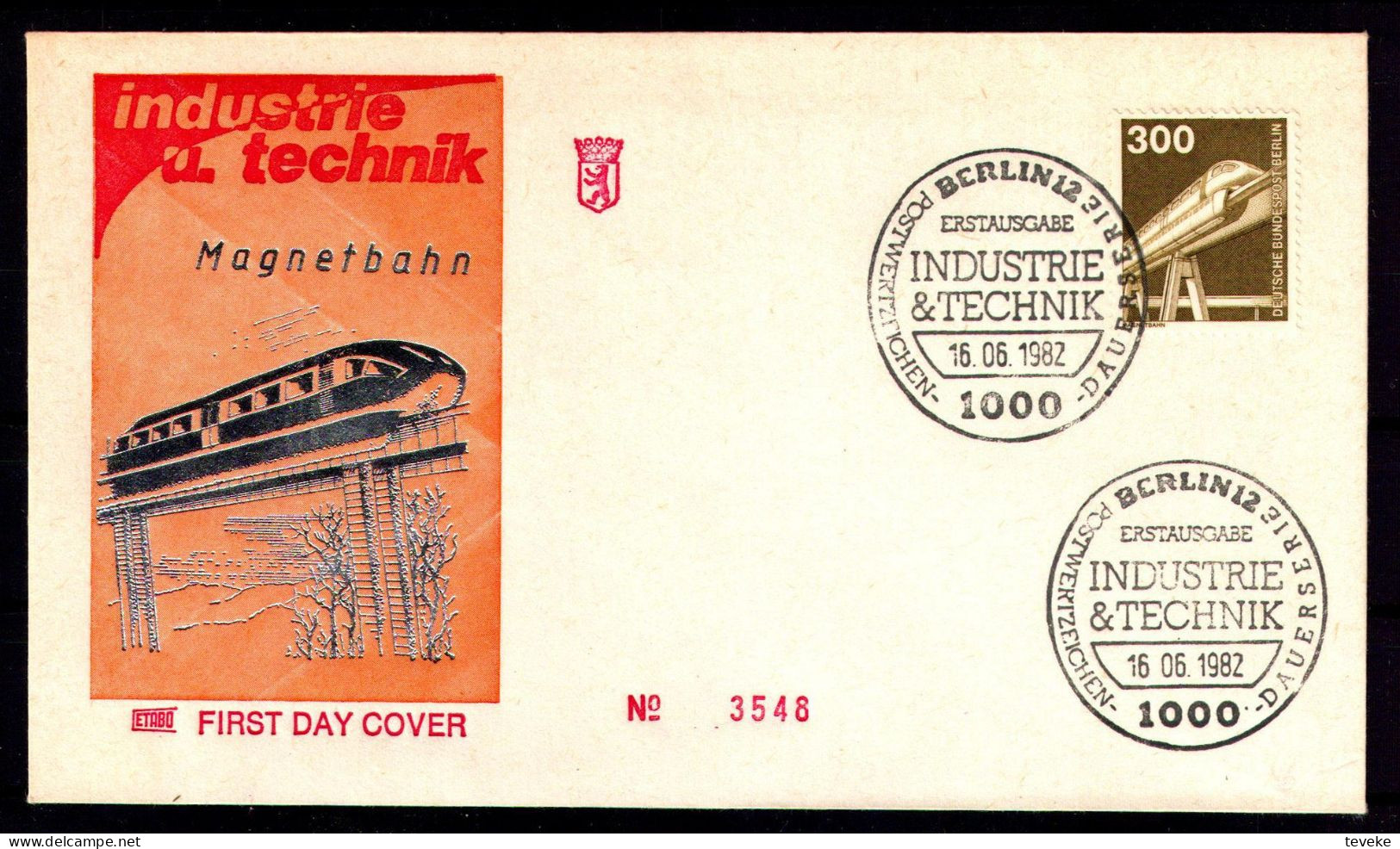 BERLIN 1982 - Michel Nr. 672 FDC - Industrie Und Technik - 1981-1990