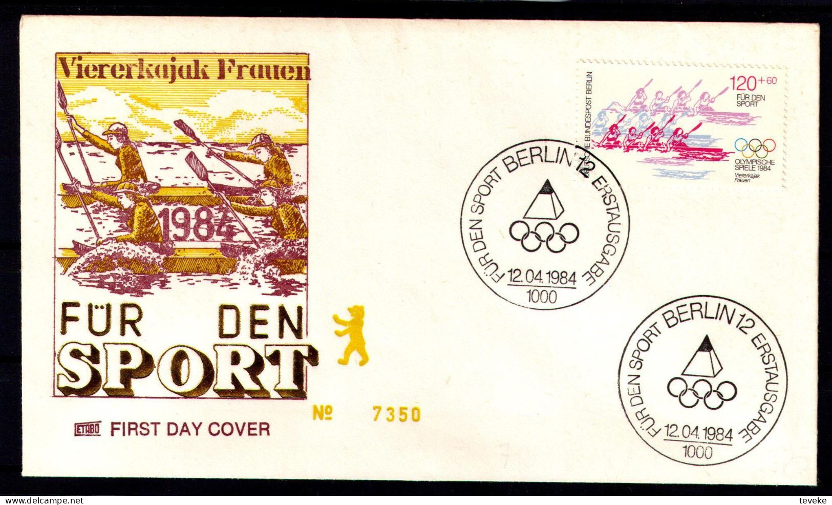 BERLIN 1984 - Michel Nr. 716/718 FDC - Sporthilfe - Olympic Games Los Angeles - 1981-1990