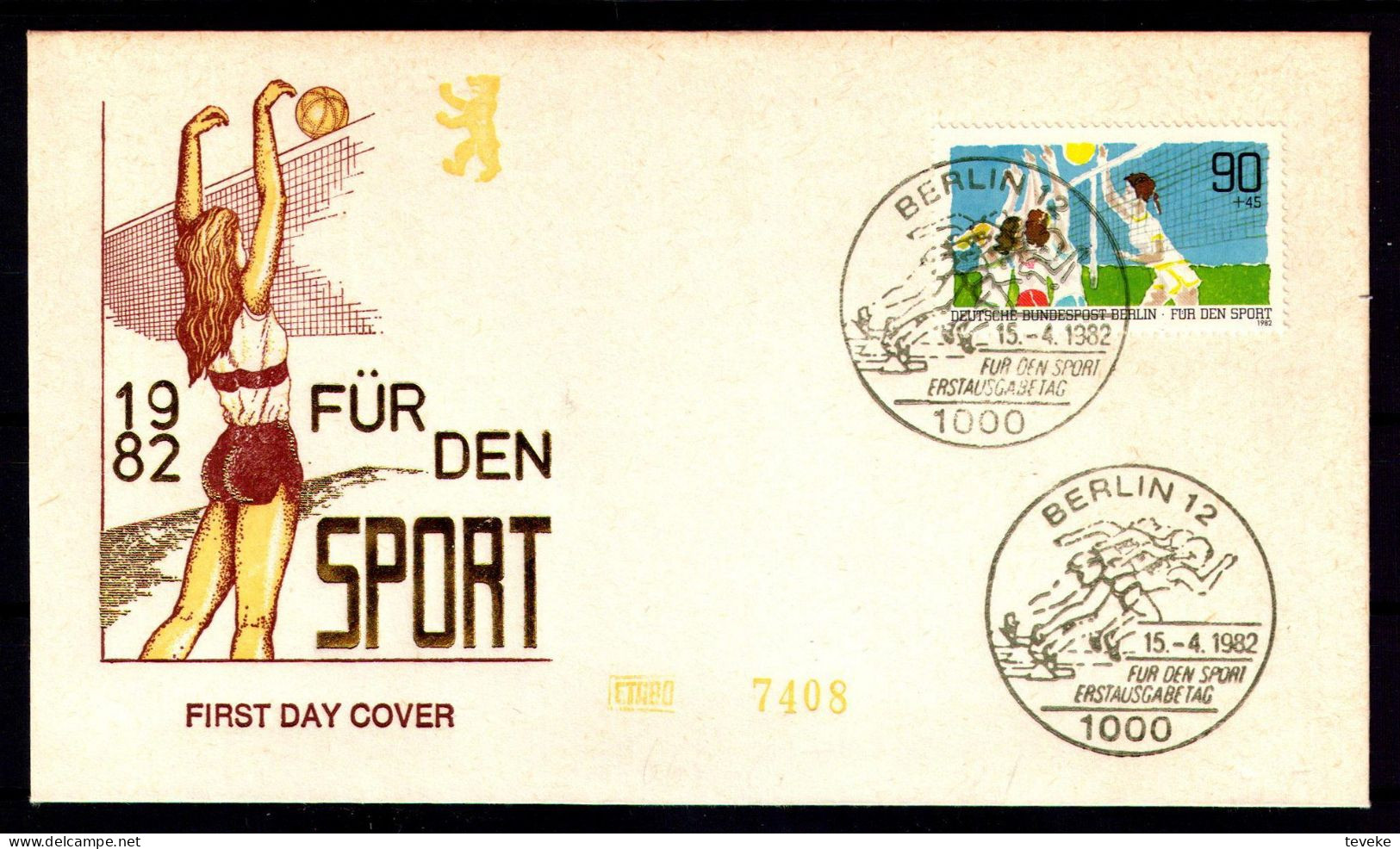 BERLIN 1982 - Michel Nr. 664/665 FDC - Sporthilfe - 1981-1990