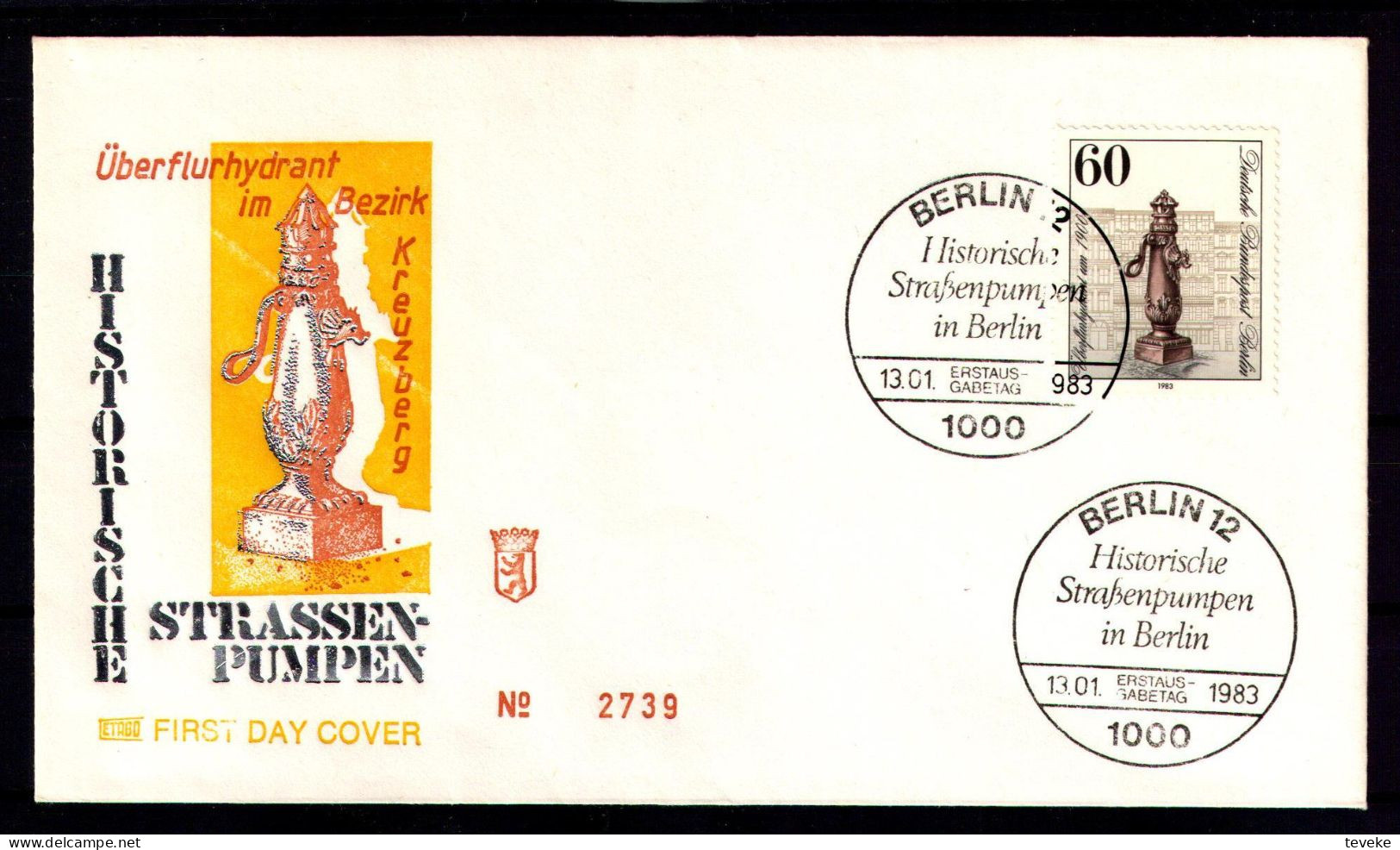 BERLIN 1983 - Michel Nr. 689/692 FDC - Historische Strassenpumpen In Berlin - 1981-1990